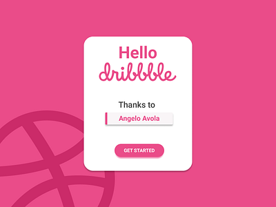 Hello Dribbble #000 @angeloavola design flat hello dribbble hellodribbble minimal ui ux web website