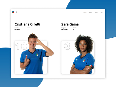 Roster Frame #001 blue design dribbble flat football frame graphic graphicdesign italy minimal roster shot ui ui ux ui design uidesign uiux ux ux design web