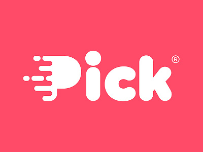 Pick brand branding logo marca pick rounded