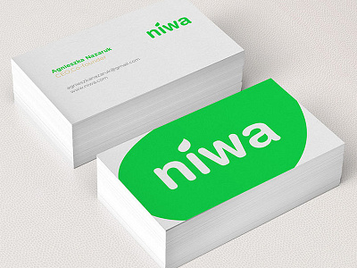 Niwa brand branding green logo marca niwa rounded