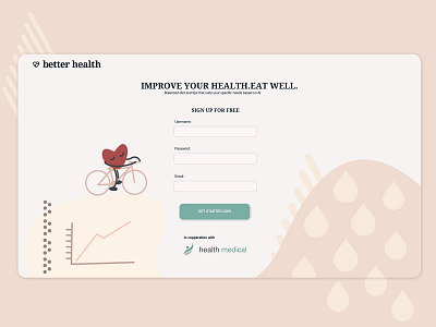 UI Daily #003 - Landing Page health illustration landing page ui uidaily