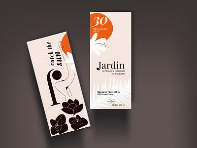 Package design Sunscreen botanical branding cosmetic design flowers logo natural sunscreen