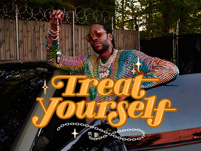Treat Yourself (feat. 2Chainz) hand lettering illustration