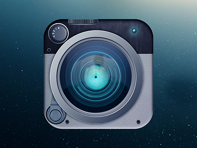 Camera App Icon 3d android app app icon application awesome camera cool icon ios iphone texturing