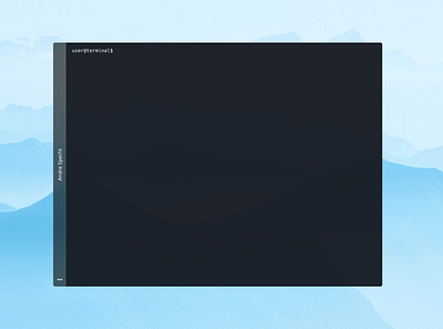 Terminal redesigned (blue version) blue clean code console design fluent design interface linux live minimalist modern portfolio programming project redesign terminal web design website