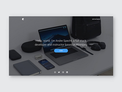 Website landing page andre specht design full stack index page landing page minimalist redesign ui ux web design web development
