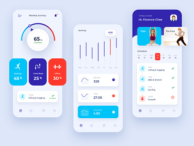 Personal Training App analytical analytics android app charts dashboard gym gym app health health app ios medicals user experience design web website workout workout app