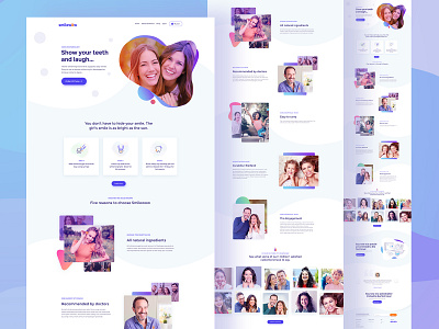 WowSmile Homepage -V2 colorful dental dental website design dentistry doctors health healthcare homepage smile teeth web design website website concept website design whiteteeth