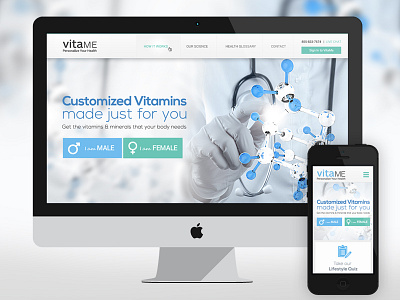 Vitame Website: UI/UX Design Work