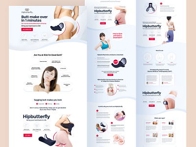 Hipbutterfly landingpage conversion fitness fitness club funnels healthcare hipbuttefly leads long page medical website sales sales page user experience design website