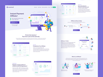 Monetrack Website Design affiliate affiliate marketing agency blog clean conversion grow leads money transfer payment sales seo twiiter ui design user experience design website websites