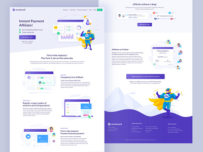 Monetrack Website Design affiliate affiliate marketing blog clean conversions finance funnels grow homepage leads money sales twitter ui design user experience design website website design