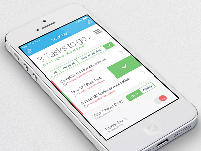 Volv iOS 7 App Concept blue clean flat interface ios iphone application mobile app phone simple student app