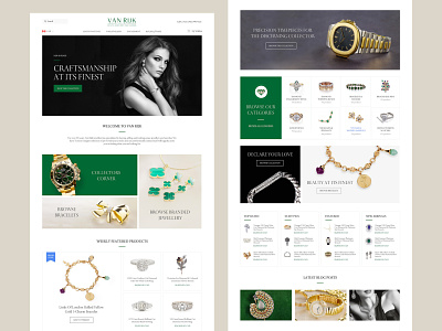 VAN RIJK JEWELLERY WEBSITE buy now ecommerce engagement jewellery jewelry jewelry shop luxury ring shop shopify watches website design