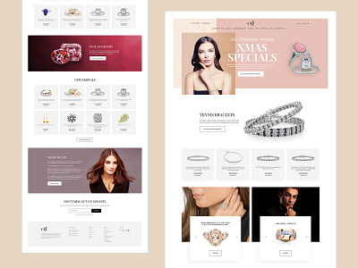 CTJ Jewellery Website ecommerce engangement homepage jewellery jewelry shop shopify shopping ui design user experience design web design website wedding