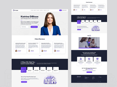 Mortgage Funnel Homepage Design conversion debt debts finance home homepage landing page leads mortgage payment real estate refinance ui design uikreative user experience design website