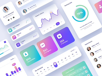 Dashboard Interface UI Kit analytical clean dashboard design element graph graphic design interface kit page ui design ui element ui kit ui kits uikreative user experience design ux web website