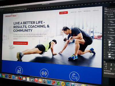 Crossfit Hale: Homepage design clean fitness gym homepage landing responsive sales ui design user experience design webdesign website workout