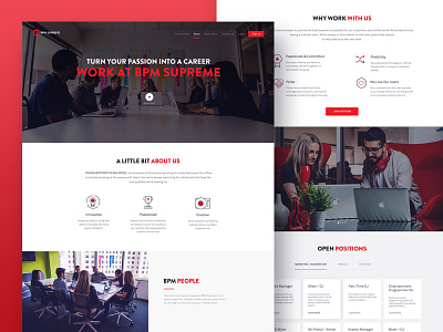 Bpm Supreme: Career Page Design clean dark design flat minimal music music player music player app player radio song songs uikreative uiux designer user interface web website