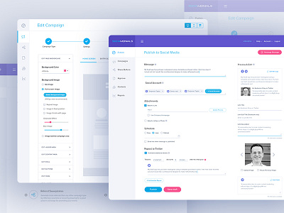 Sociamonials: Dashboard design work