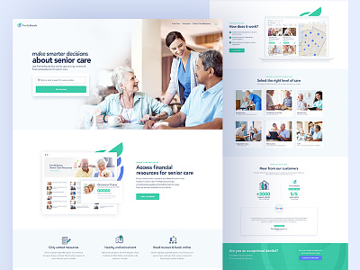 FamilyAssets: Website Design care clean families finance healthcare home homepage insurance senior care ui ux uikreative uiux designer website