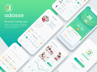 Adasse Beta 2: Mobile App Design analytical analytics android app charts dashboard gym gym app health health app ios medicals uikreative uiux designer website workout workout app