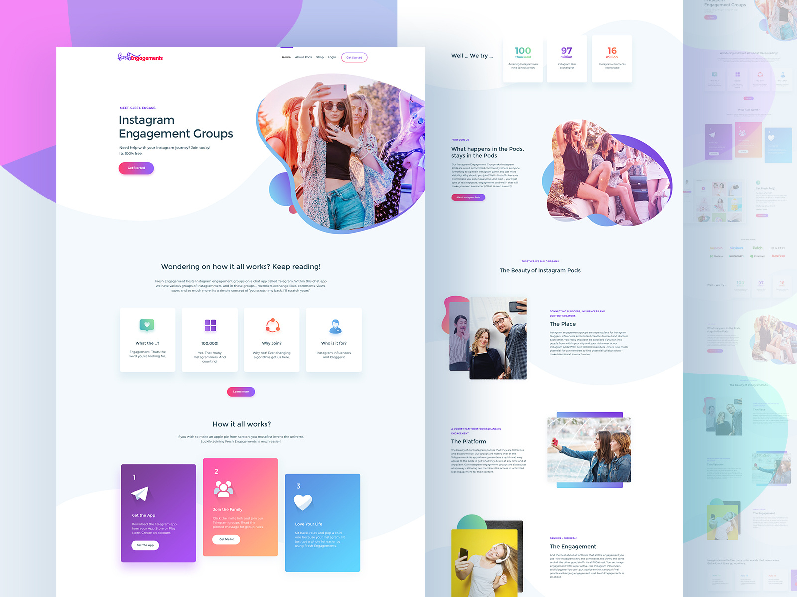 FreshEngagements: Homepage Design by Naresh | Uikreative on Dribbble