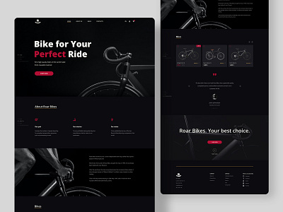 Bike Shop - Homepage bike dark design shop ui ux web website