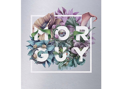 Floral font composition