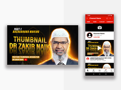 Youtube Thumbnail Design | Islamic Thumbnail For Dr Jakir Naik