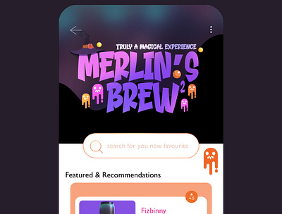 Merlin's Brew App Concept art artwork branding concept art design graphic design illustration logo ui