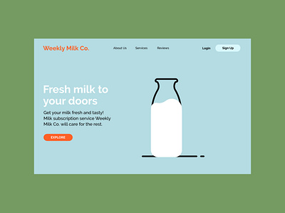 Weekly Mild Co. homepage adobe xd branding challenge homepage illustration ui uxui