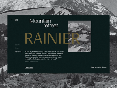 Travelco website animation dark darkiu mountains nature scroll seattle serif stylish travel ui uidesign uiux ux visual design washington