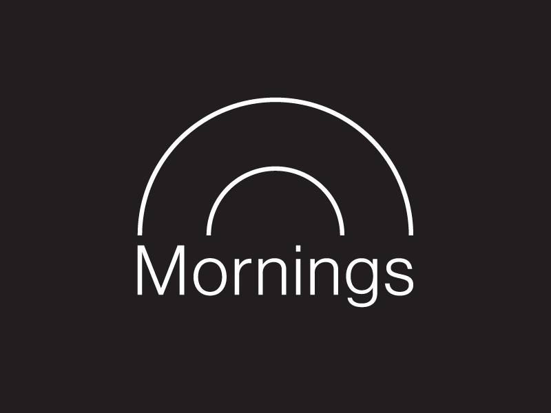 Mornings bw logo logotype sketch