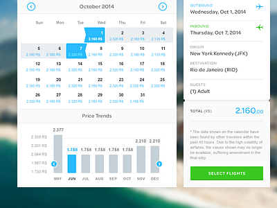 Travel Fare Calendar