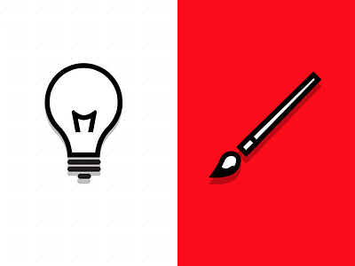 Agency and Shop Icons agency bold icon icons idea lightbulb paint red studio vector