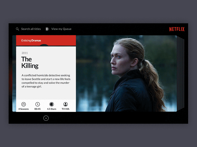 TV Redesign Motion Test design framework motion navigation netflix redesign television tv video