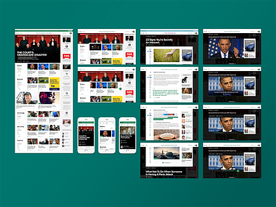 Refreshing News in 24 hours article content design green huffington post layout mobile news web