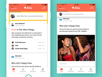 Atlis Live Feed app branding design ios mobile new york product ui ux