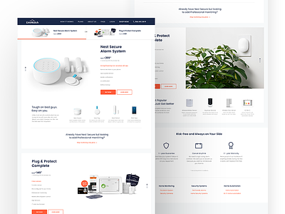 Nest with LiveWatch Monitoring - Product Page design home product protect security ui ux web website