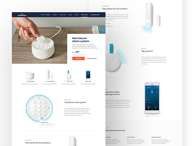 Nest with LiveWatch Monitoring - Nest Detail Page design home product protect security ui ux web website