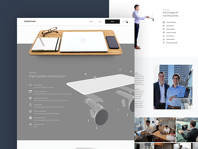 Deskview Homepage clean design desktop grid layout lightweight minimal shopify type typography ui ux web