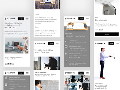 DeskView On The Go clean design grid layout lightweight minimal mobile mobile design mobile development shopify type typography ui ux web