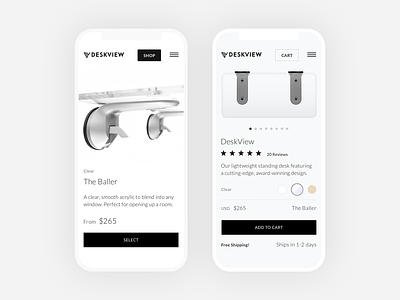 DeskView Product Page On Mobile