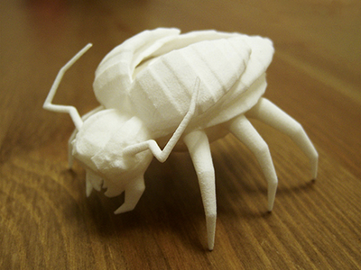 Low poly 3d printed insect