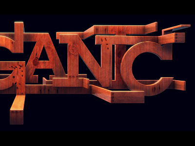 Organic 3d type cinema 4d diligence organic rendering stuart wade text typography