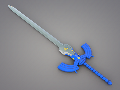 Link's Master Sword: WIP c4d cinema 4d diligence legend of zelda link master sword render stuart wade sword sword series video game work in progress