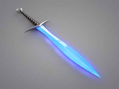 Bilbo's Sting bilbo baggins c4d cinema 4d diligence lord of the rings render sting stuart wade sword sword series the hobbit work in progress