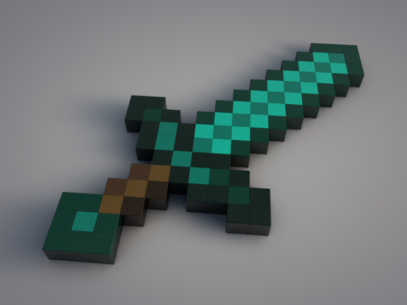 Minecraft Diamond Sword by WF3D