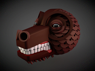 Bear Head 3d illustration bear head c4d cinema 4d diligence illustration rendering roar stuart wade